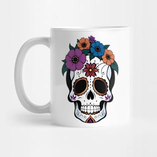 Floral Day of the Dead Skull Mug